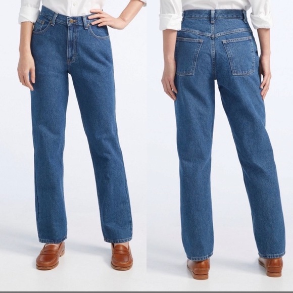 L.L. Bean Denim - L. L. Bean Original Fit Straight Leg High Rise Jeans Size 12